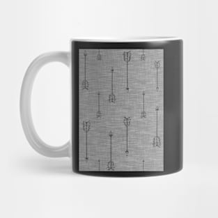 Grey Arrow Linen Mug